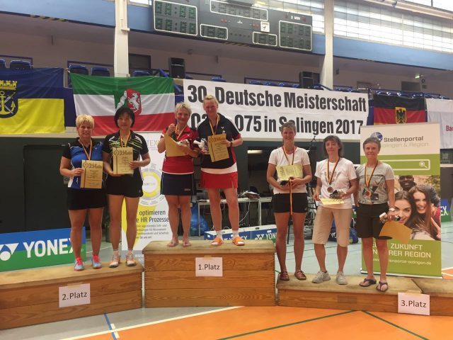 Deutsche Meister im Damendoppel: Gabriela Knauf / Katrin Timmermann (beide SV Kabelw.Oberspree) - Foto: Knauf