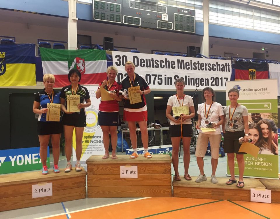 Deutsche Meister im Damendoppel: Gabriela Knauf / Katrin Timmermann (beide SV Kabelw.Oberspree) - Foto: Knauf