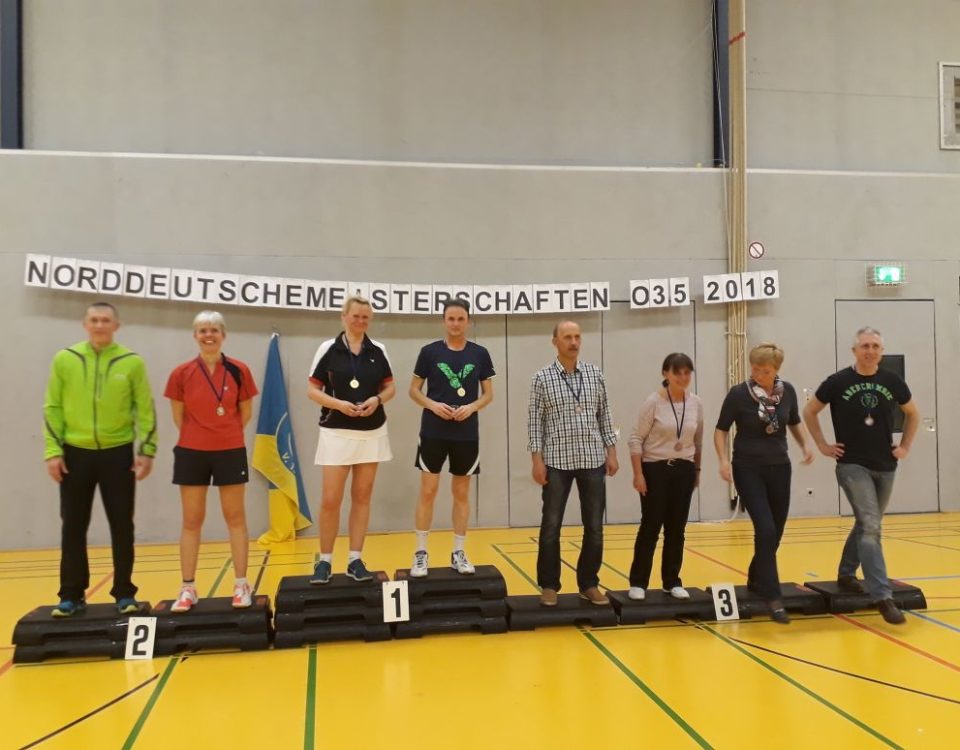 Bild von der 31. Norddeutschen Badmintonmeisterschaft O35 / 2018 - Foto: G. Knauf