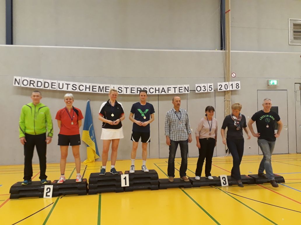 Bild von der 31. Norddeutschen Badmintonmeisterschaft O35 / 2018 - Foto: G. Knauf