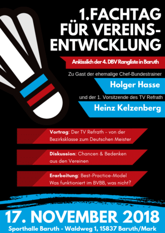 Flyer zum 1. Fachtag für Vereinsentwicklung im BVBB