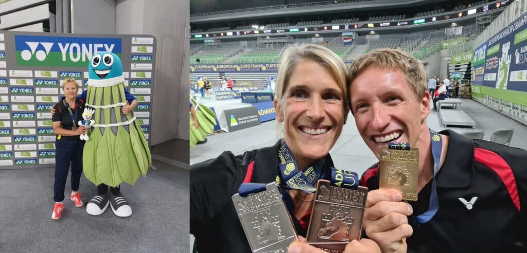 Einmal Gold, einmal Silber und dreimal Bronze bei den  Senioreneuropameisterschaft – Badminton-Verband Berlin-Brandenburg
