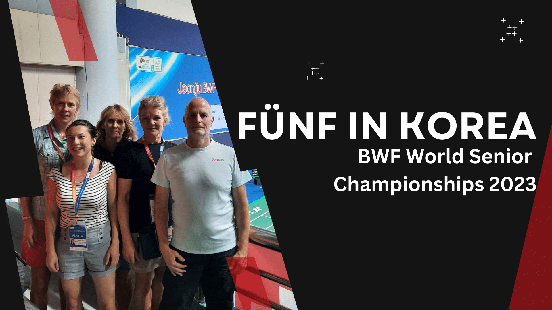 Teilnahme von fünf Berlin-Brandenburger Spieler:innen bei den BWF World Senior Championships 2023 in Korea