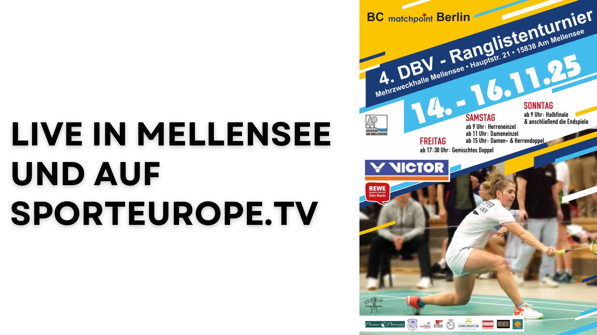 Zum 3. Mal trifft sich die Badminton Elite in Am Mellensee