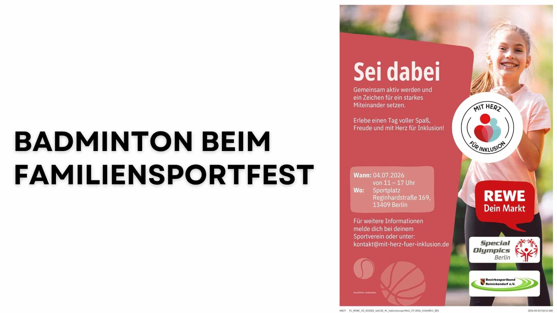 Familiensportfest im Kiez am 04.07.2026
