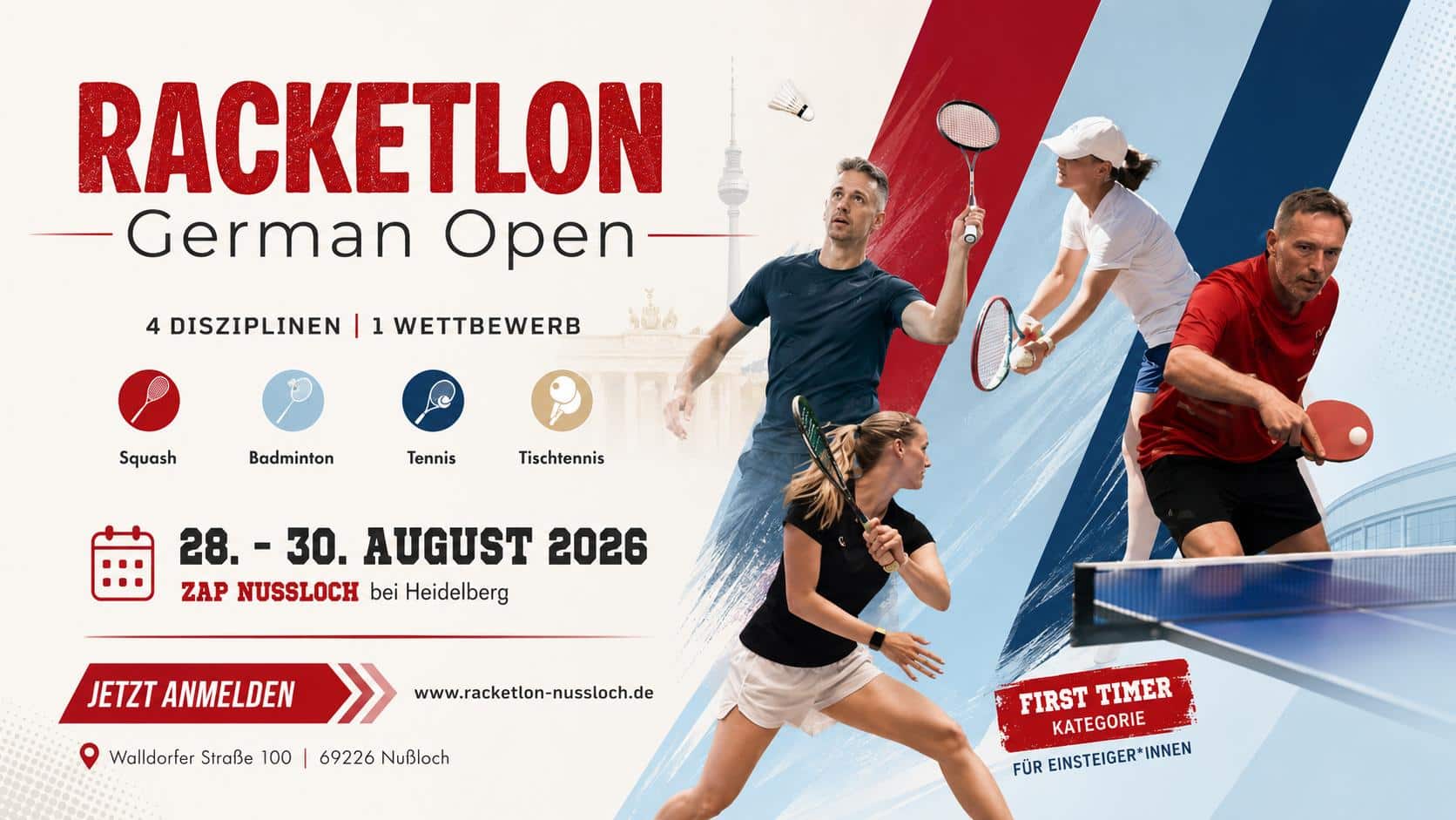 Racketlon German Open 2026 in Nußloch
