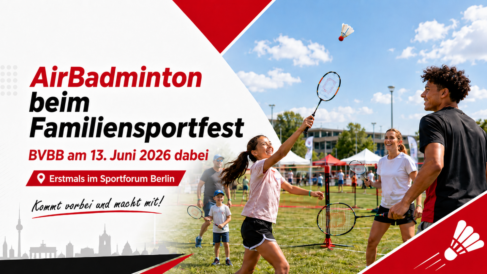 AirBadminton beim Familiensportfest 2026: BVBB lädt zum Mitmachen ein