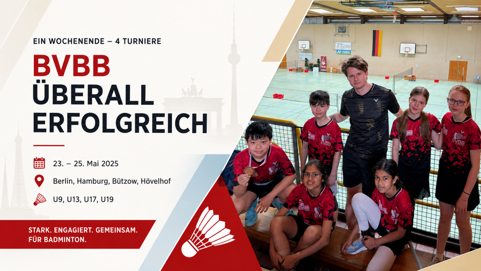 Ein Wochenende voller Turniere. Der BVBB kann überall erfolgreich sein