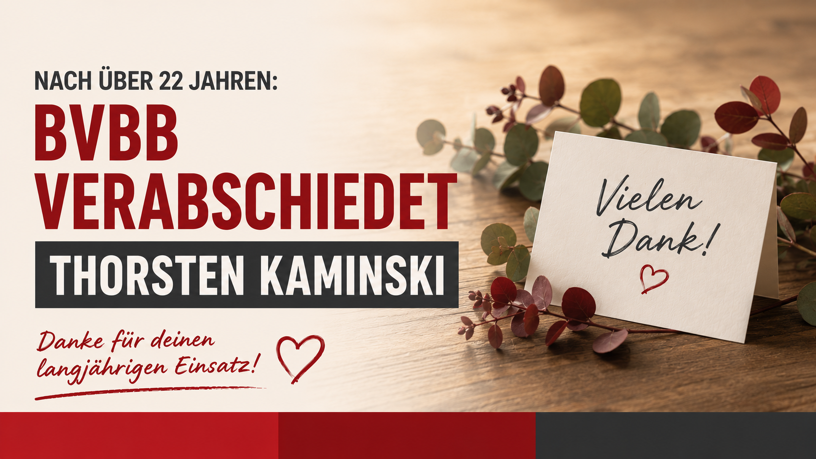 Nach über 22 Jahren: BVBB verabschiedet Thorsten Kaminski