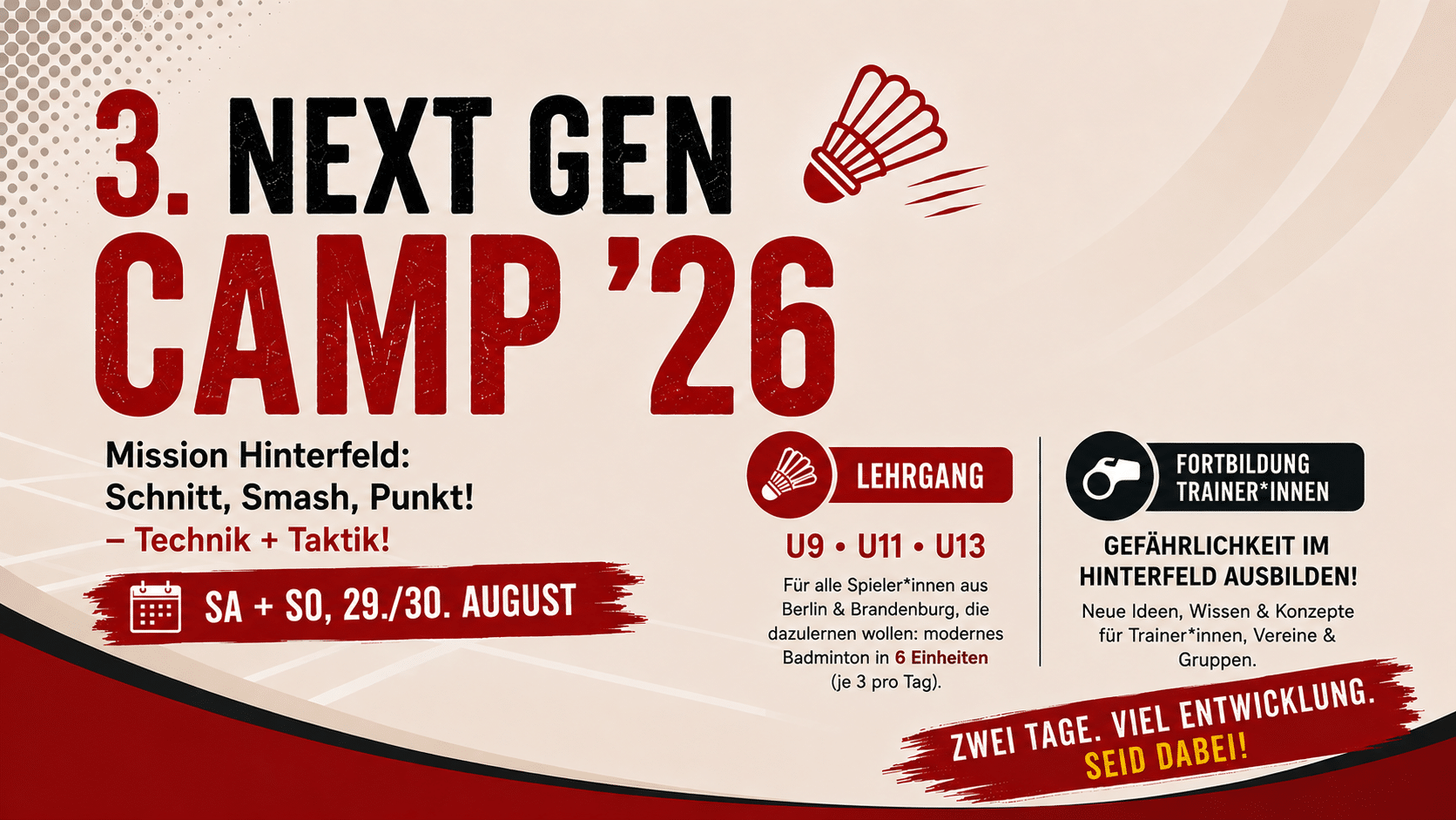 Ausschreibung zum 3. Next Gen Camp 2026