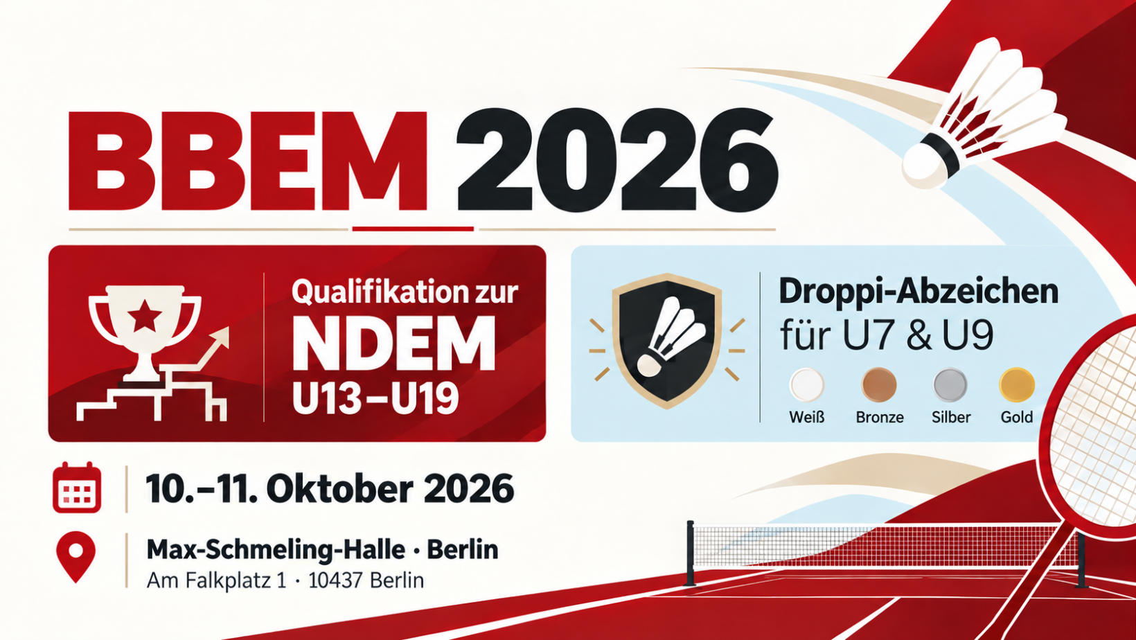 BBEM 2026: Qualifikation zur NDEM und Droppi-Abzeichen für die U7 und U9